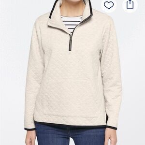 Market & Spruce Cream Quilted Sweatshirt